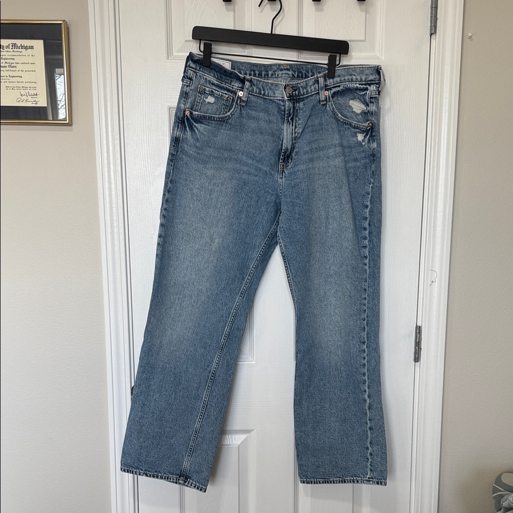 GAP Women’s Medium Blue Loose Fit Mid Rise Jeans 14/32R